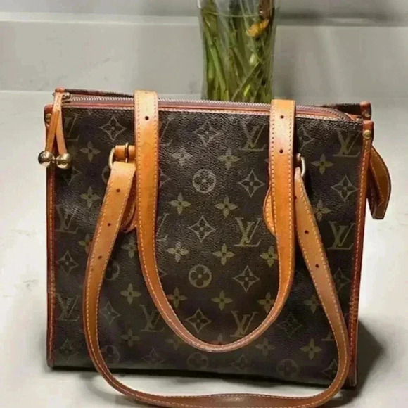 LOUIS VUITTON Popincourt Haut Shoulder Bag Monogram Leather Brown + COA - Picture 9 of 16